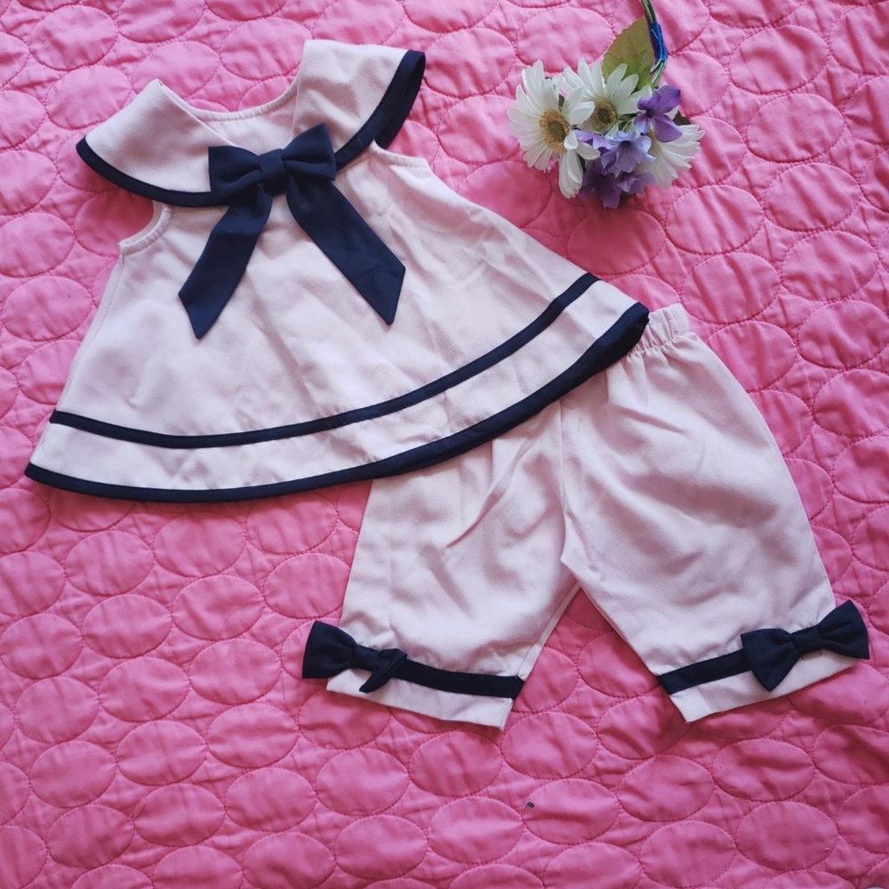 Pink Baby Sailor Outfit